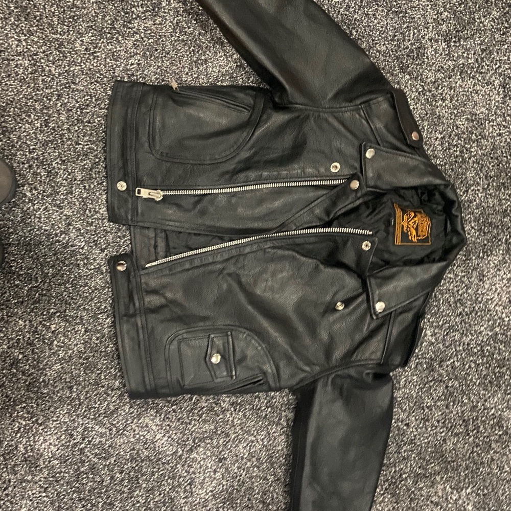 Kids XXL genuine leather jacket